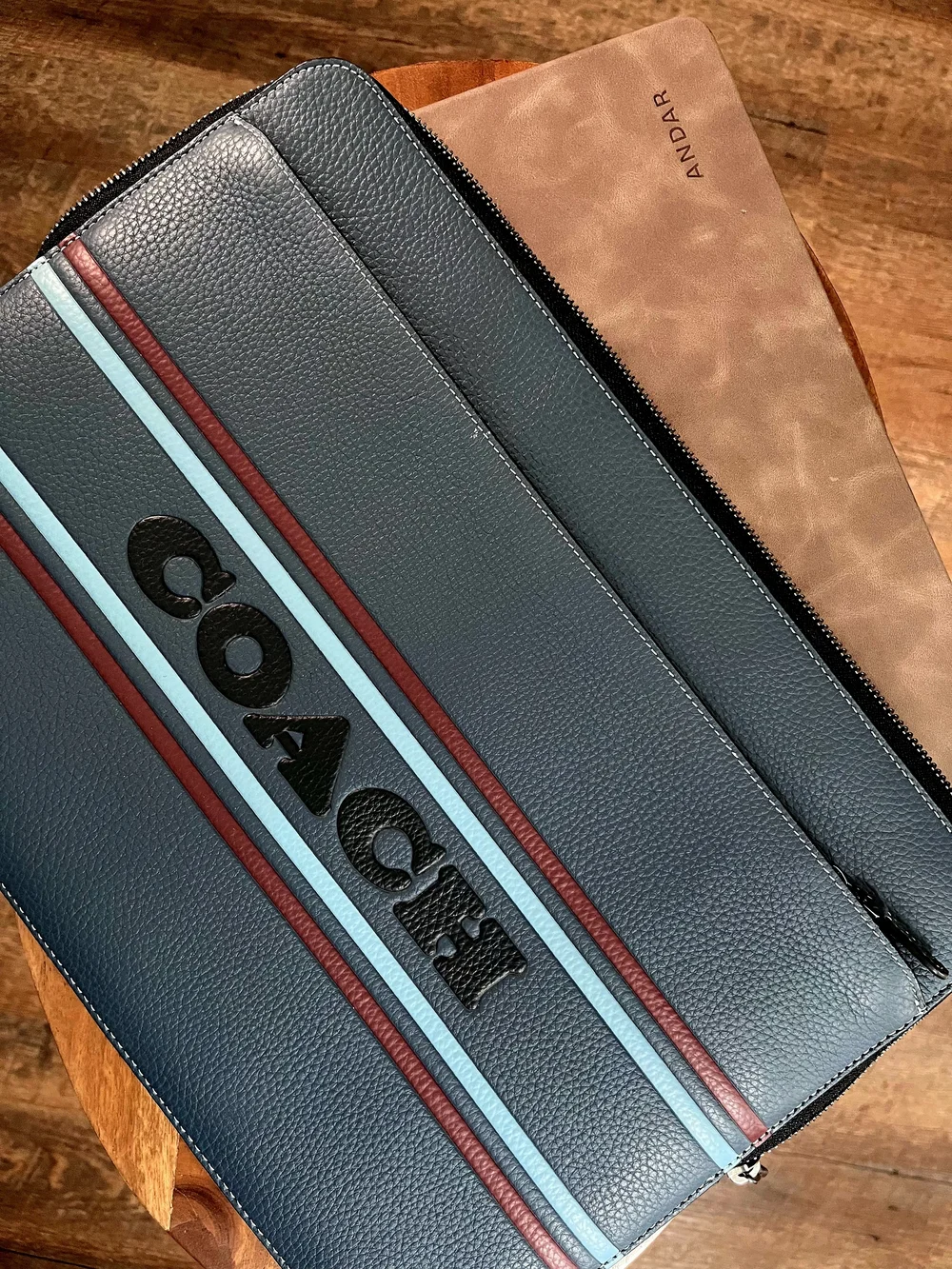 Coach leather laptop